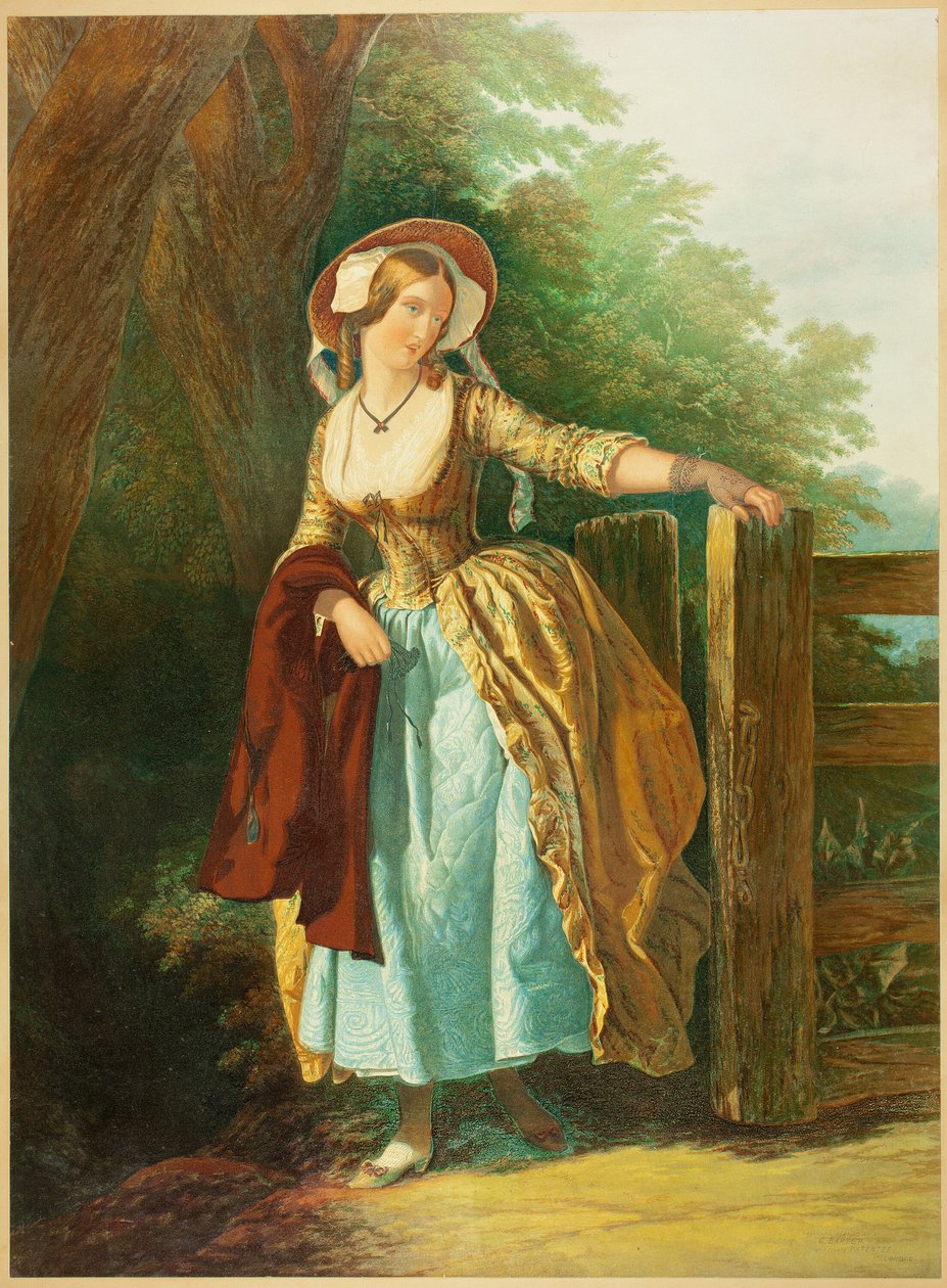 Le regard de séparation (sans homme et boîte) - George Baxter