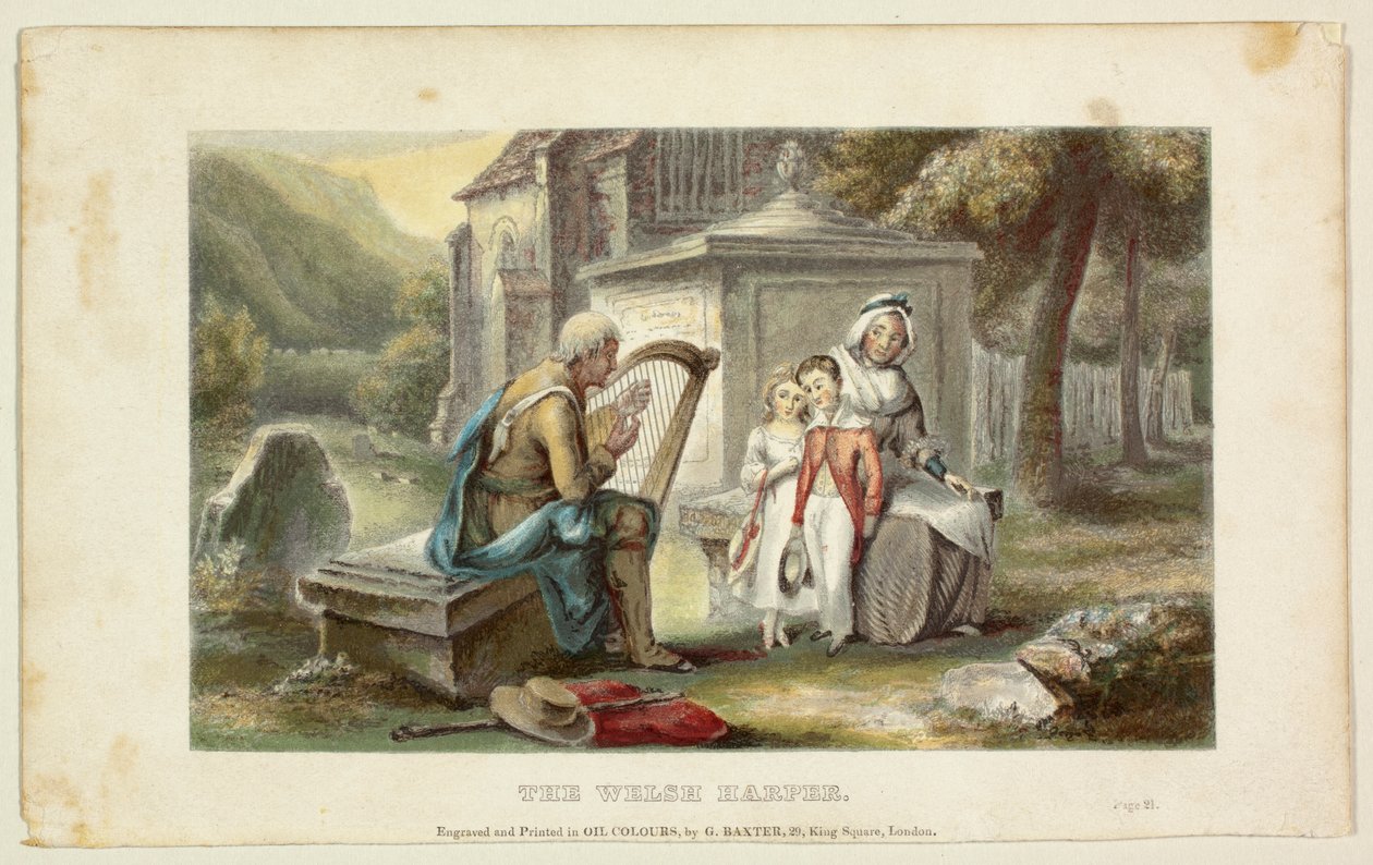 Le harpiste gallois - George Baxter