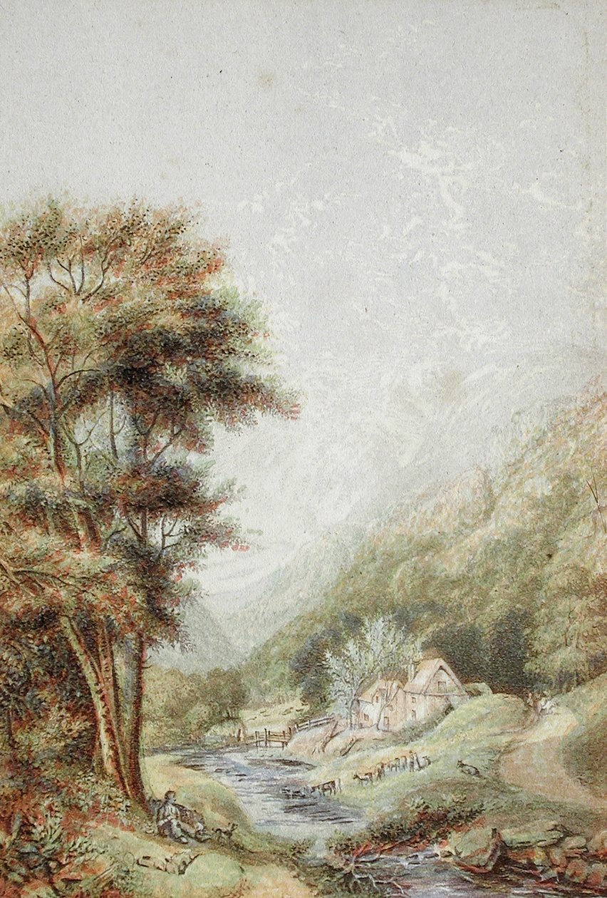 Moulin à eau sur la Wye - George Baxter