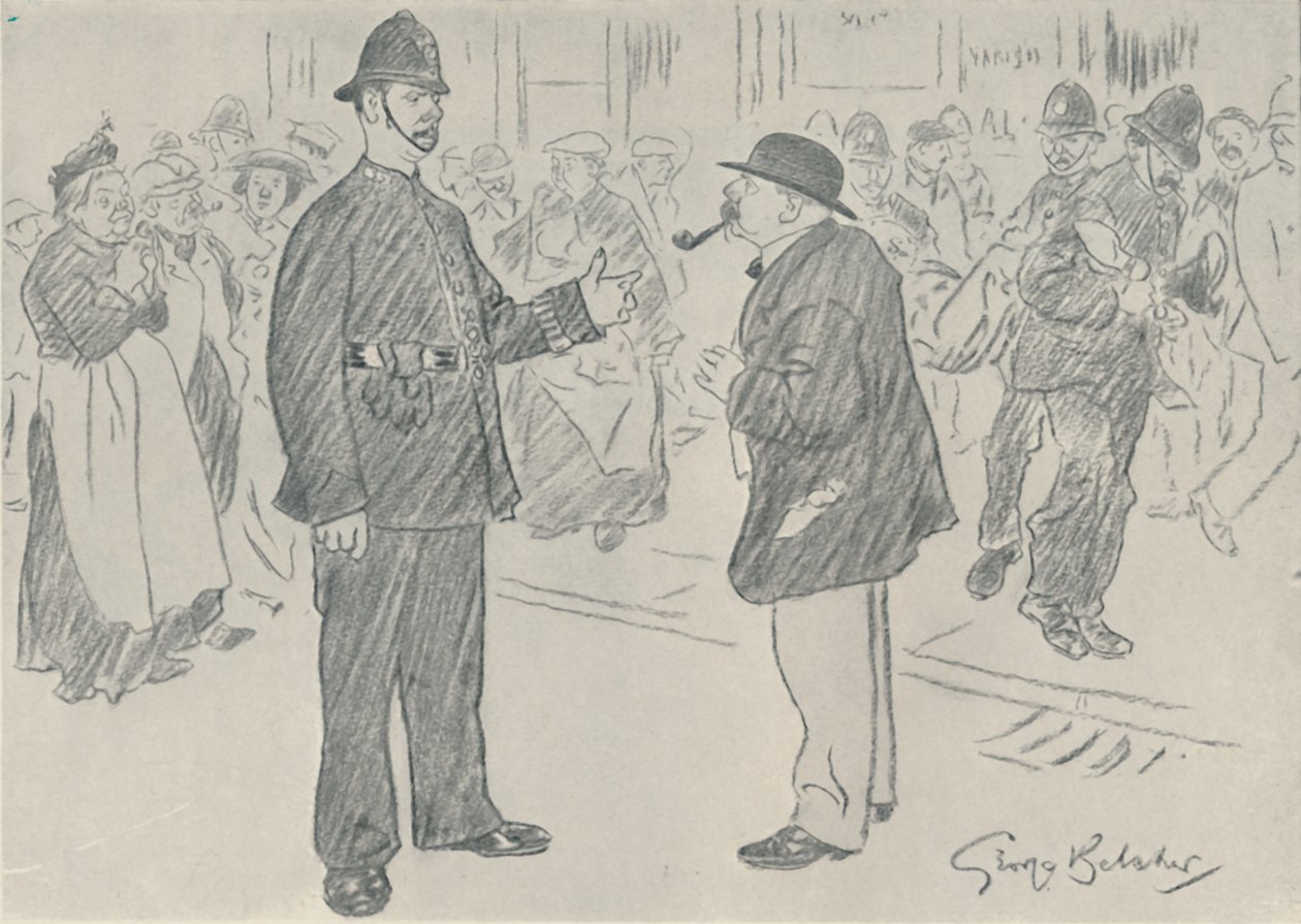 La police et le peuple, 1920 - George Belcher