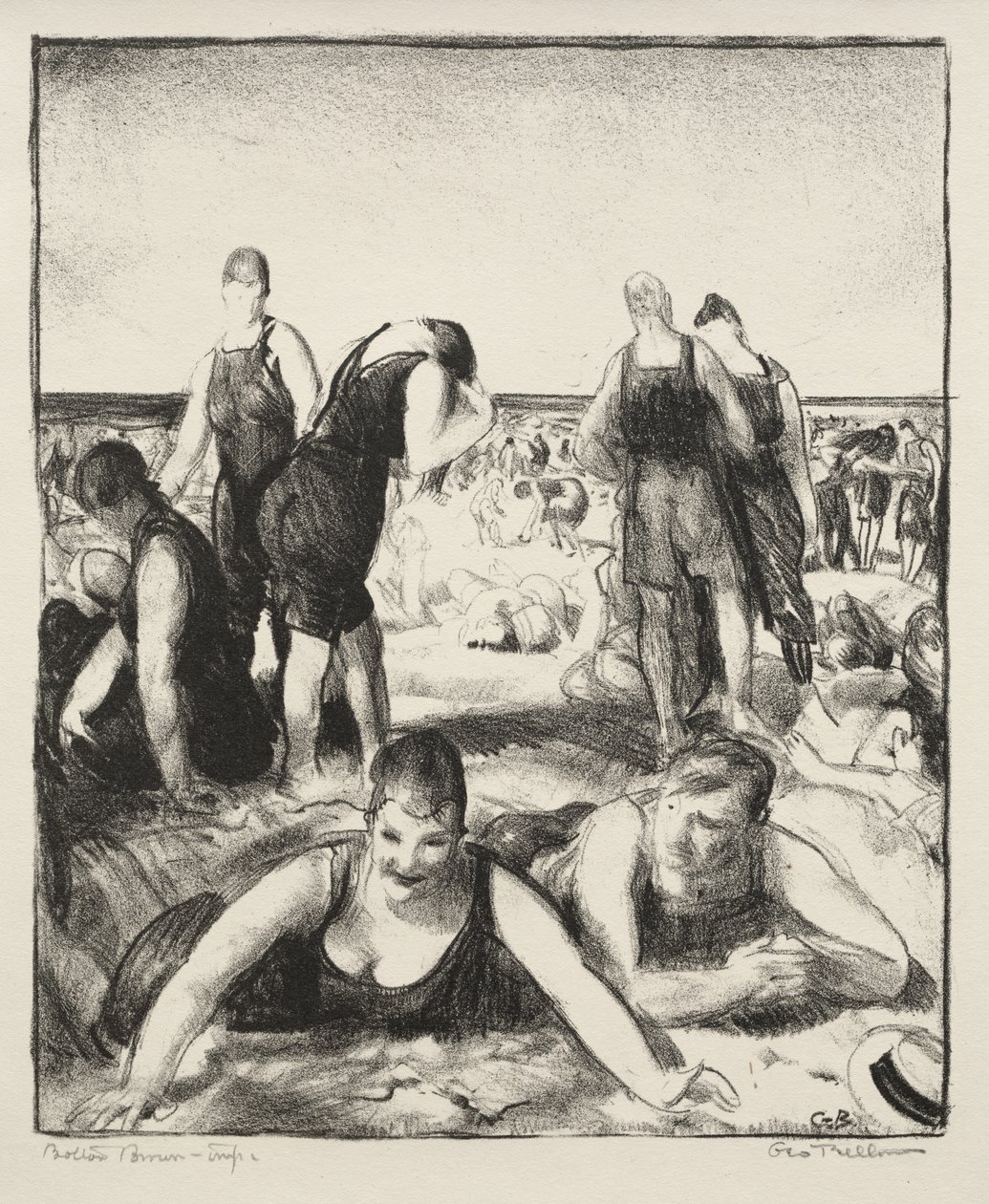 Plage de baignade - George Bellows