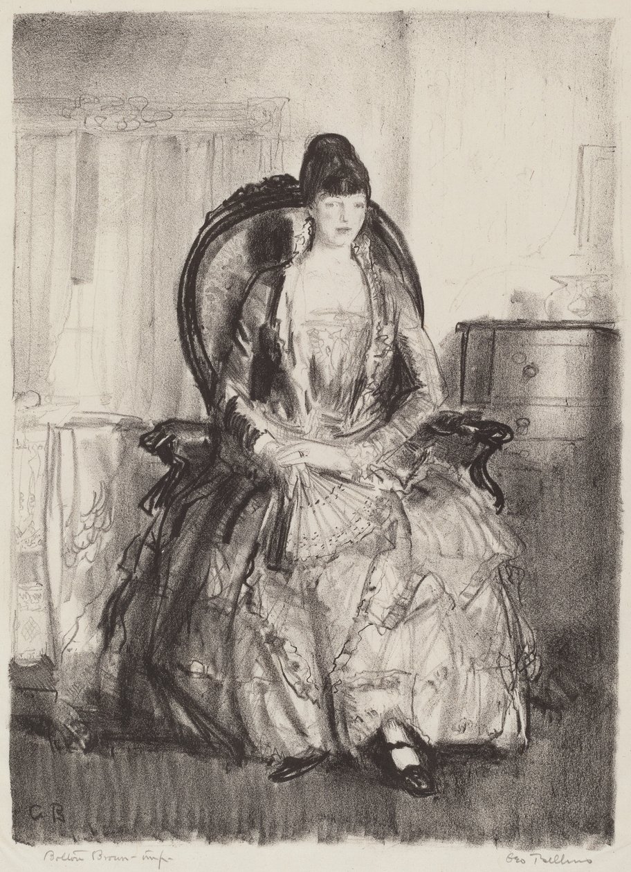 Dame avec un éventail - George Bellows