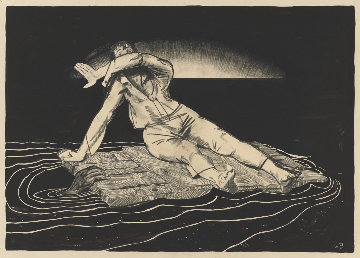 Sur un radeau - George Bellows