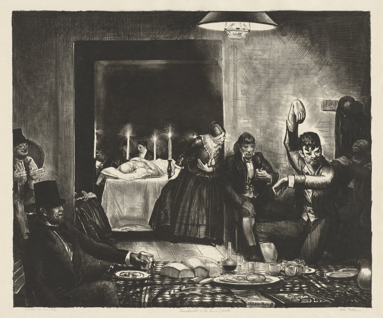 Punchinello dans la maison de la mort - George Bellows
