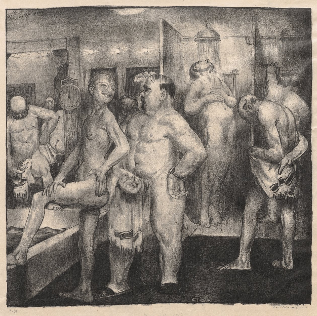 Bain-douche, détail - George Bellows