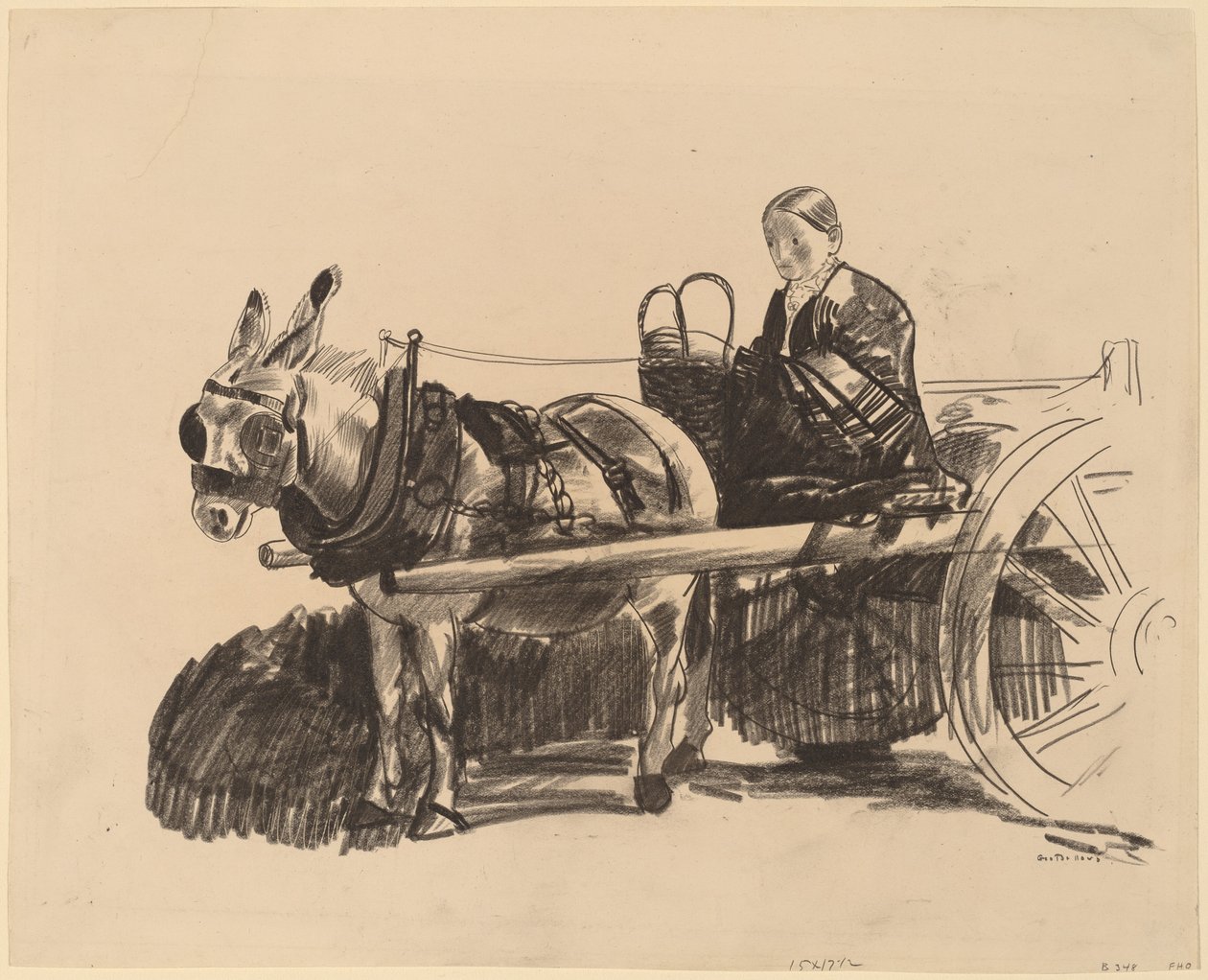 La charrette à âne - George Bellows