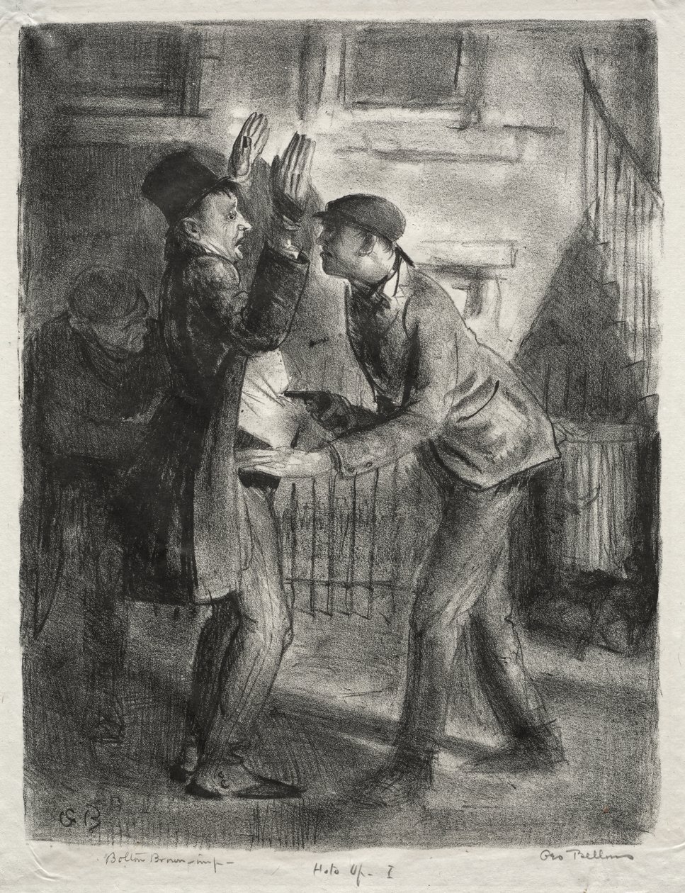 Le hold-up, premier état - George Bellows