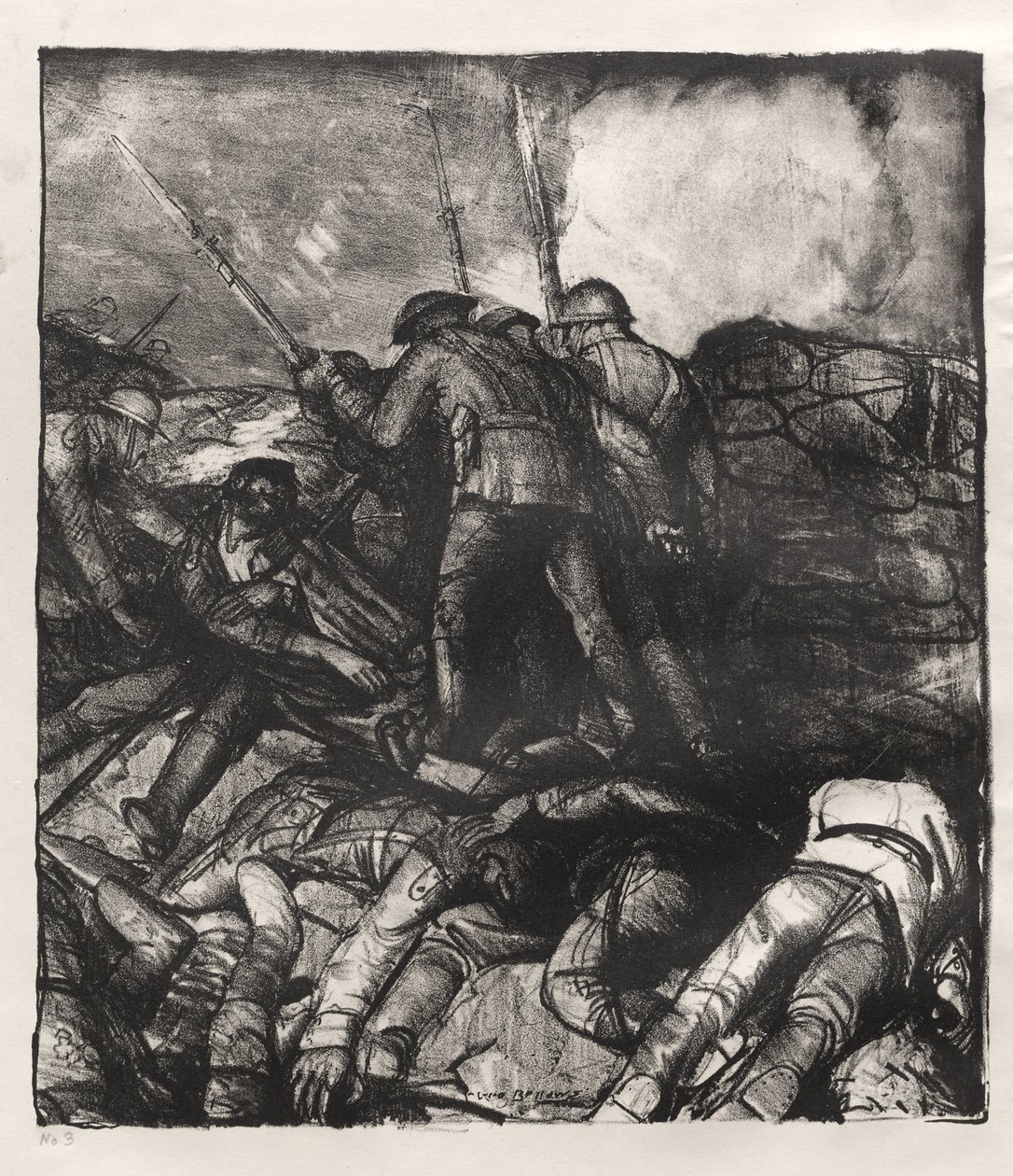 Série sur la guerre : La charge, détail droit, premier état - George Bellows