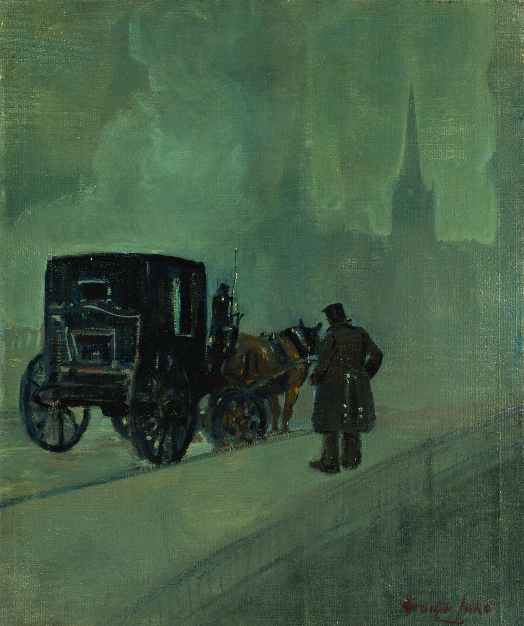 Nuit brumeuse, New York - George Benjamin Luks