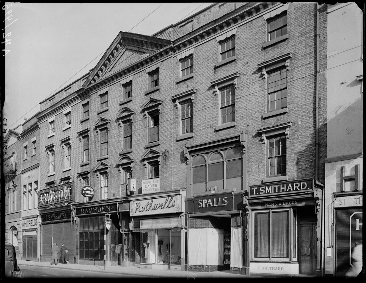 Devonshire House, 36 Corn Market, Derby, 1942 - George Bernard Mason