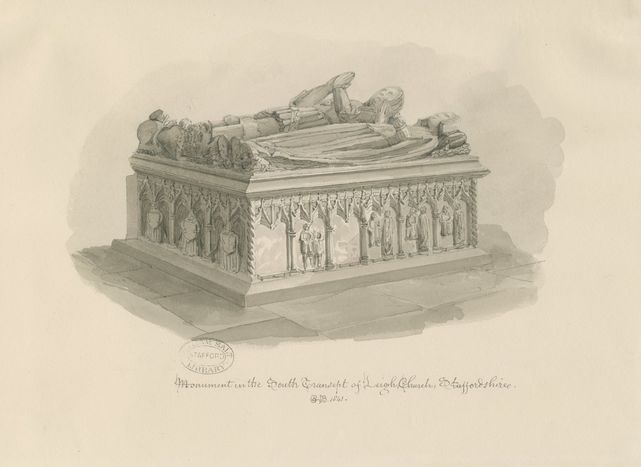 Église de Leigh - Monument de Sir John Aston - George Buckler