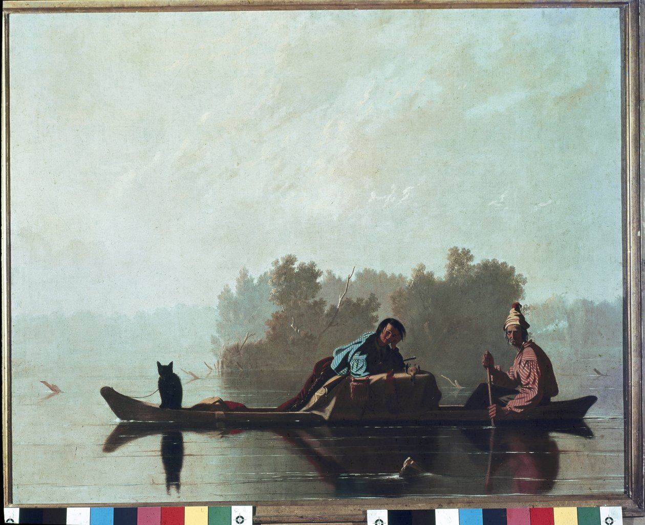 Marchands de fourrures descendant le cours du fleuve Missouri - George Caleb Bingham