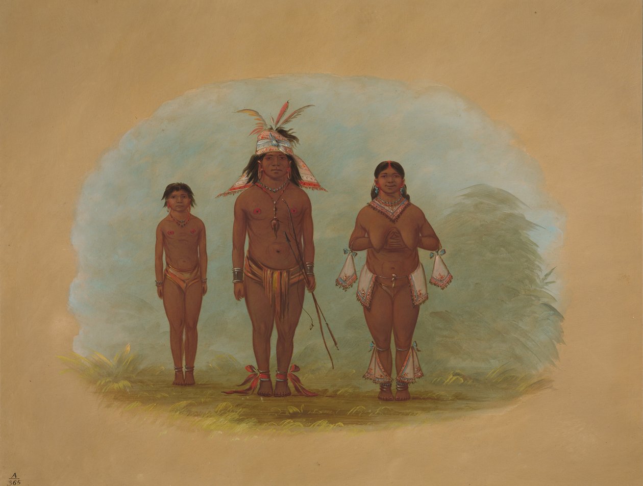 Une famille Chetibo, 1854-1869 - George Catlin