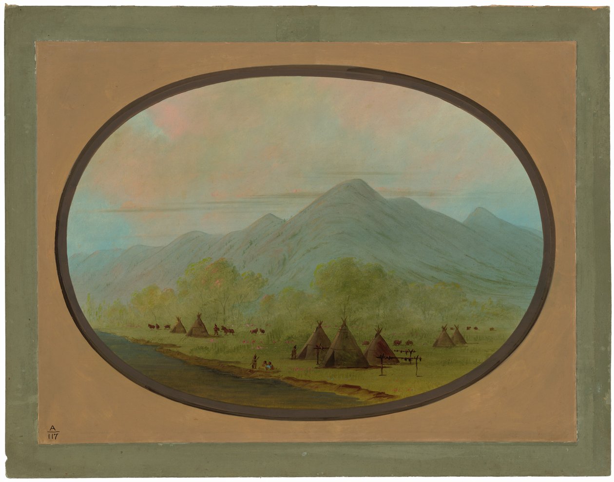 Un petit village Crow - George Catlin