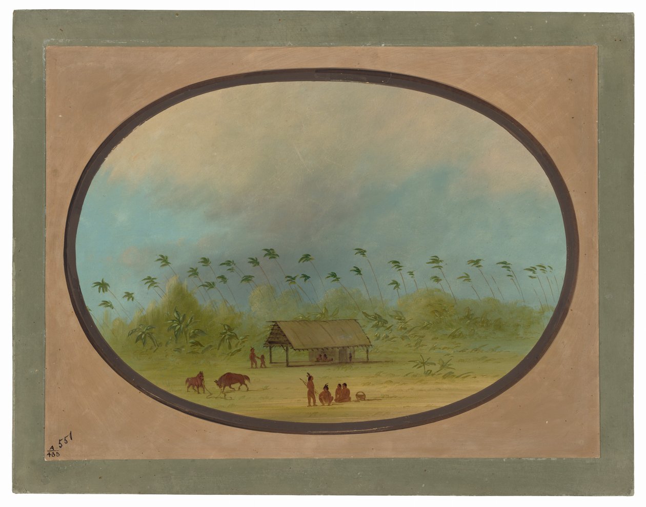 Un petit village de Tobos - George Catlin