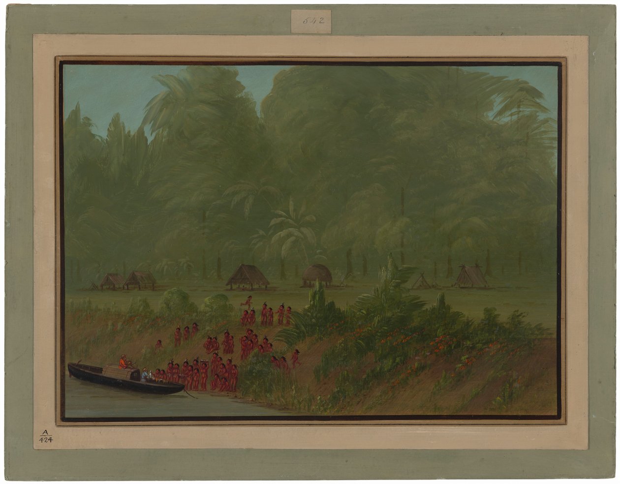 Un village yahua - George Catlin