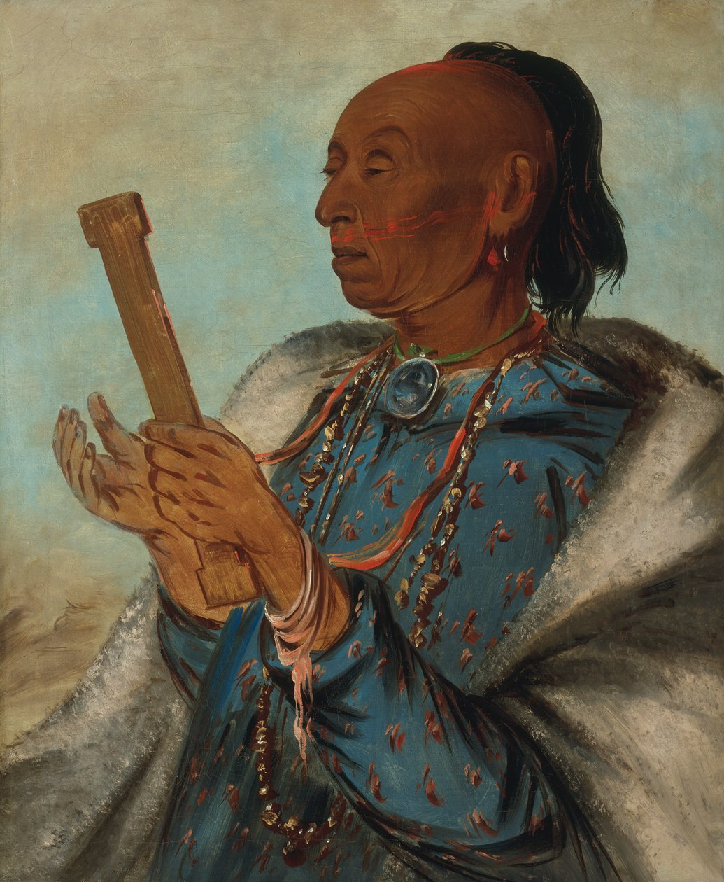 Ah-tón-we-tuck, Dindon, répétant sa prière, 1830 - George Catlin