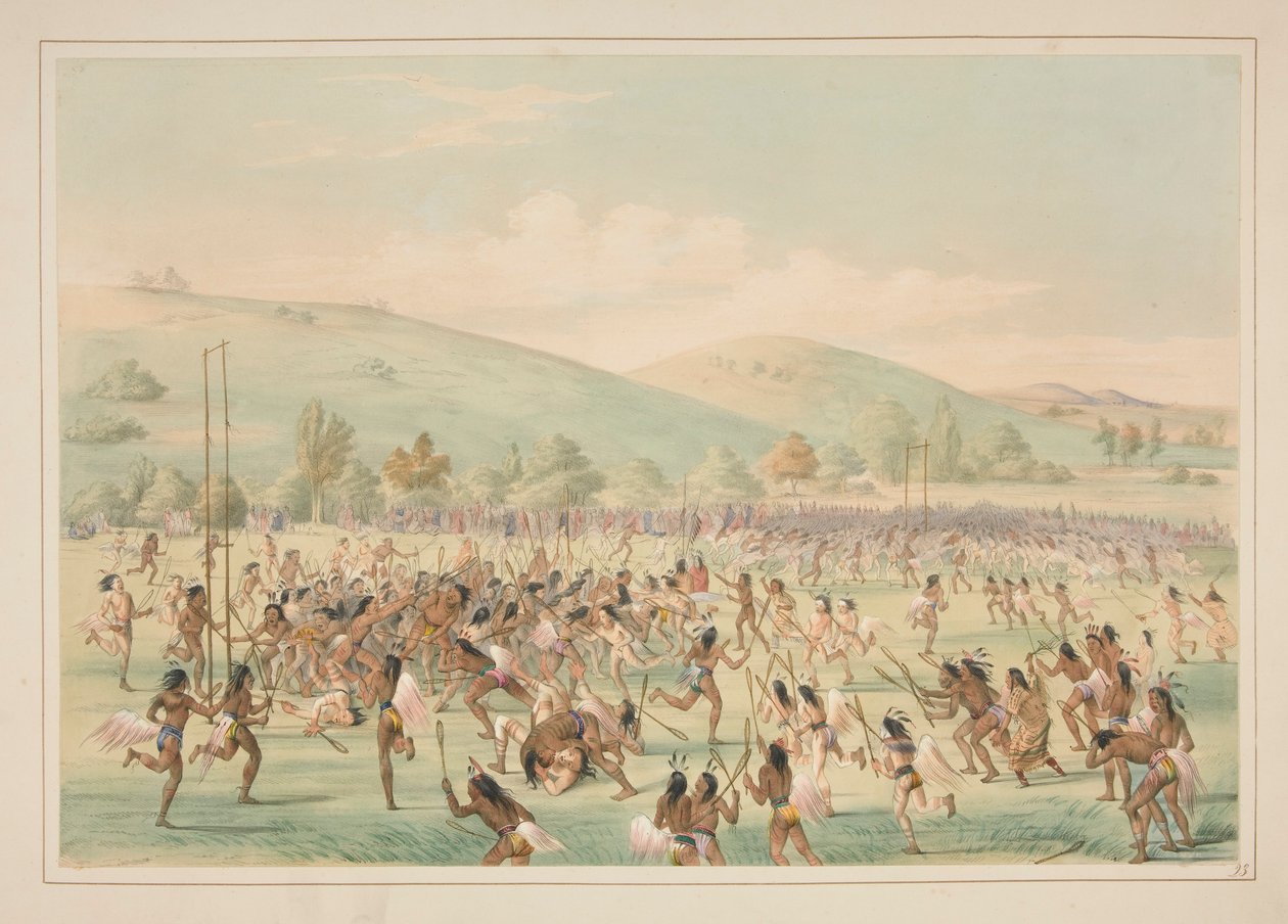 Jeu de balle, pl. 23 du Portfolio des Indiens d