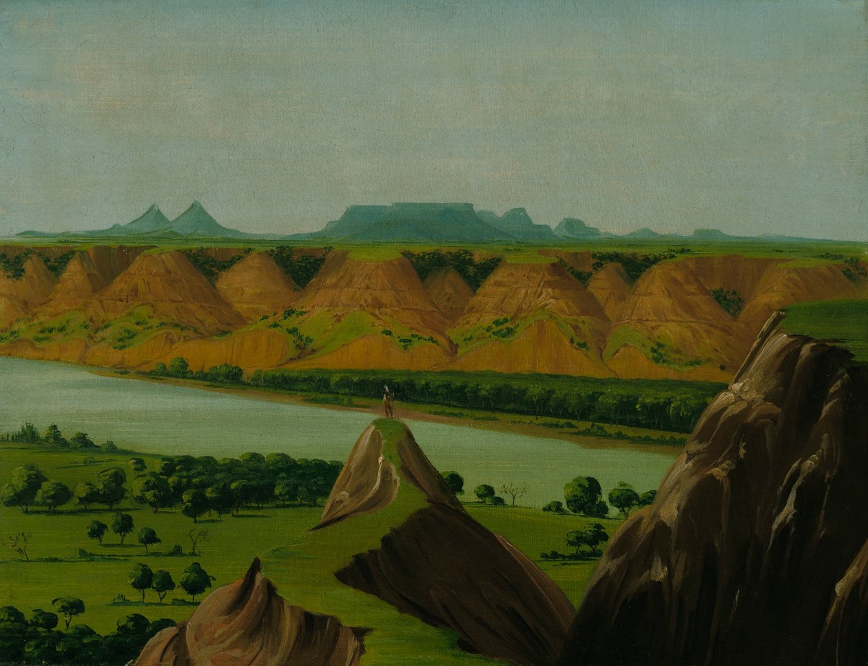 Big Bend sur le haut Missouri, 1900 miles au-dessus de St. Louis - George Catlin