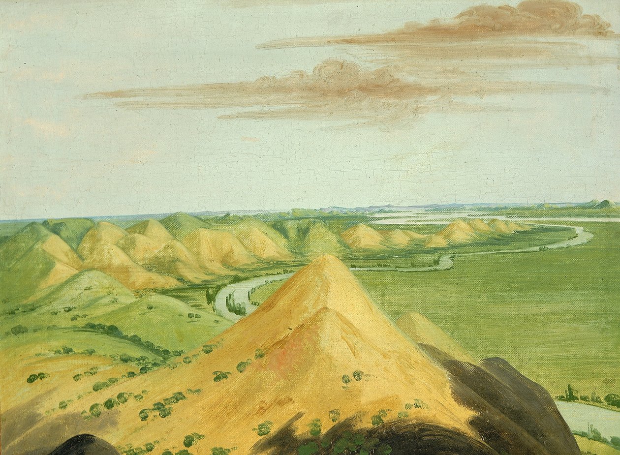Clay Bluffs, vingt miles au-dessus des Mandans - George Catlin