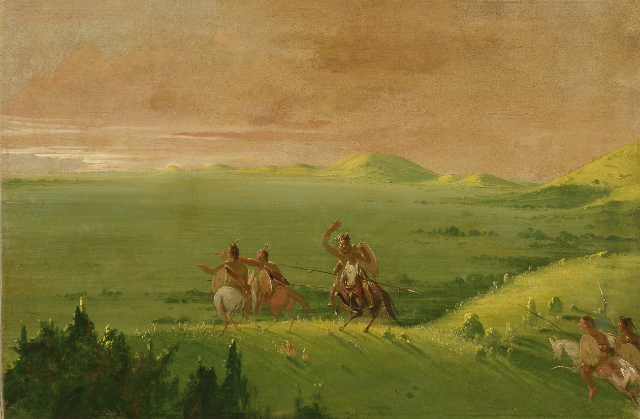 Groupe de guerre comanche, chef découvrant l