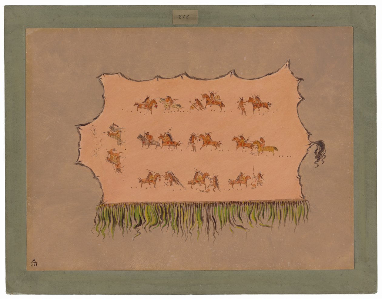 Fac-similé de la robe du chef Four Men - Mandan - George Catlin