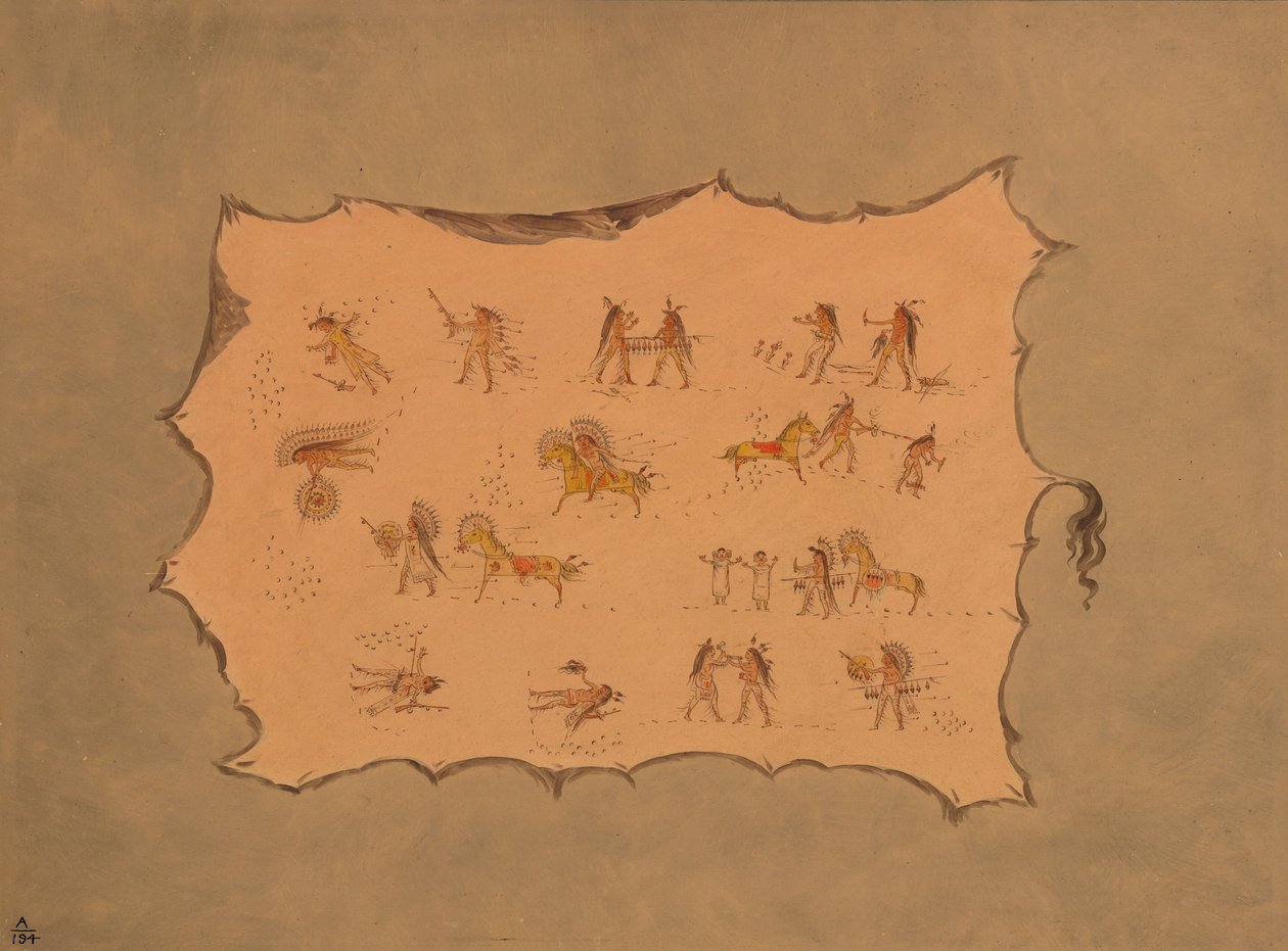 Fac-similé de la robe de Mah-to-toh-pa - Mandan, 1861-1869 - George Catlin