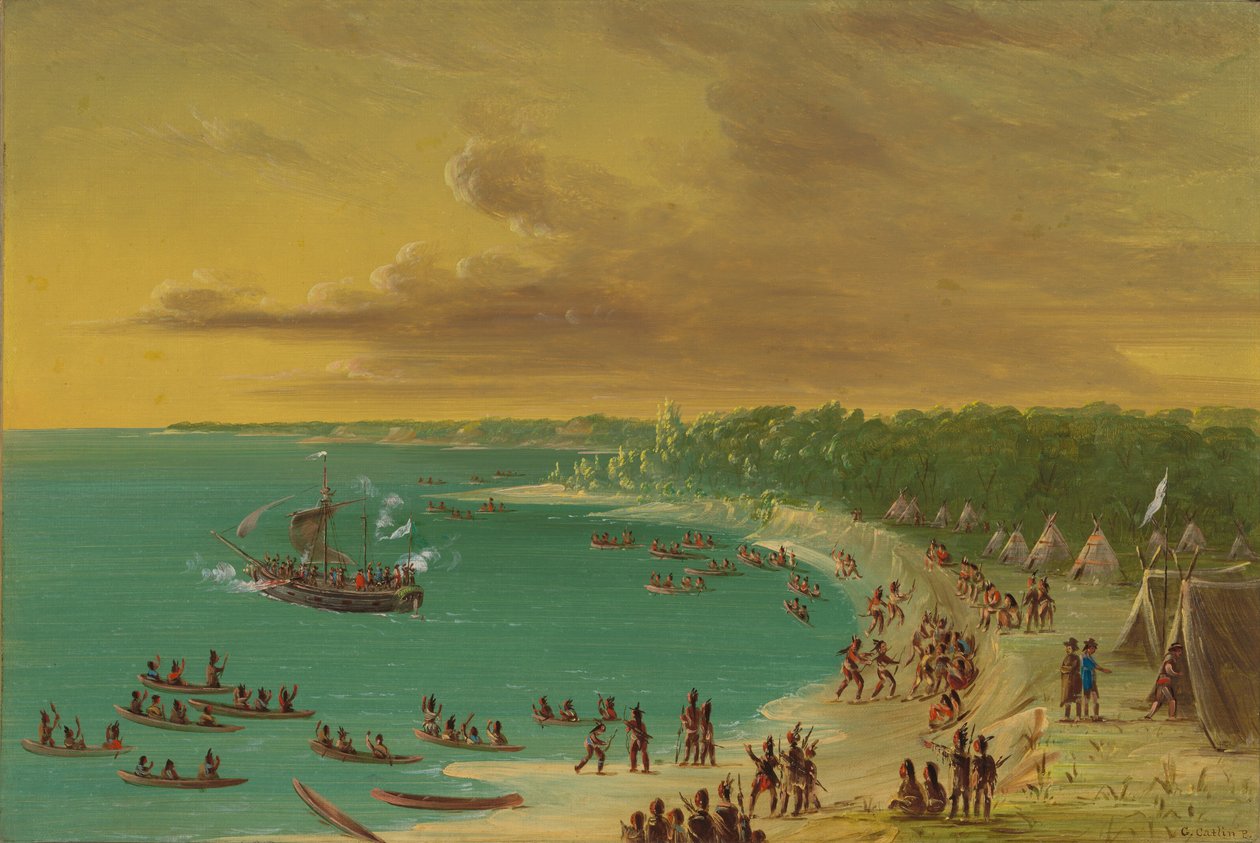 Première navigation du Griffin sur le lac Érié. 7 août 1679 - George Catlin
