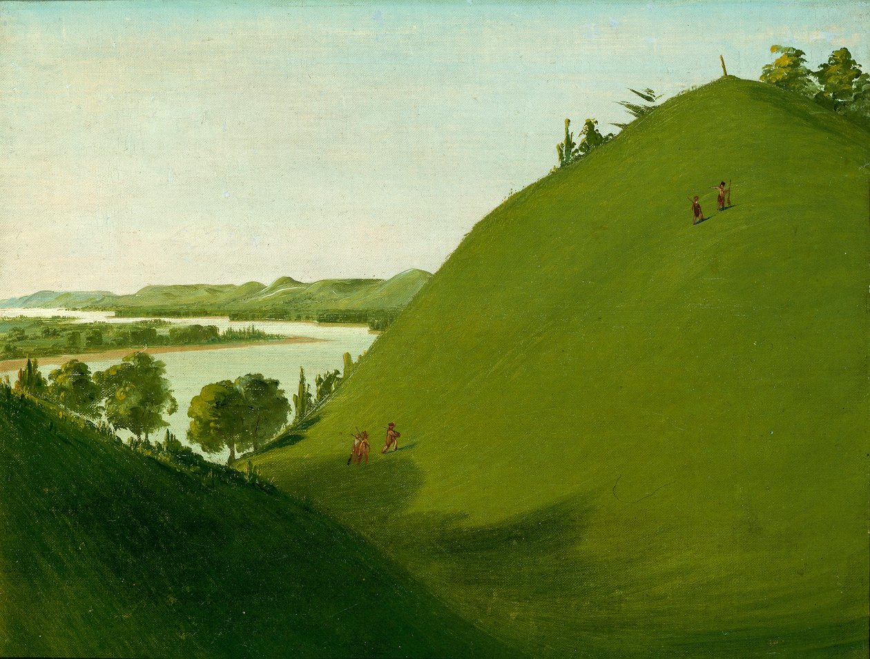 La tombe de Floyd, où Lewis et Clark ont enterré le sergent Floyd en 1804 - George Catlin