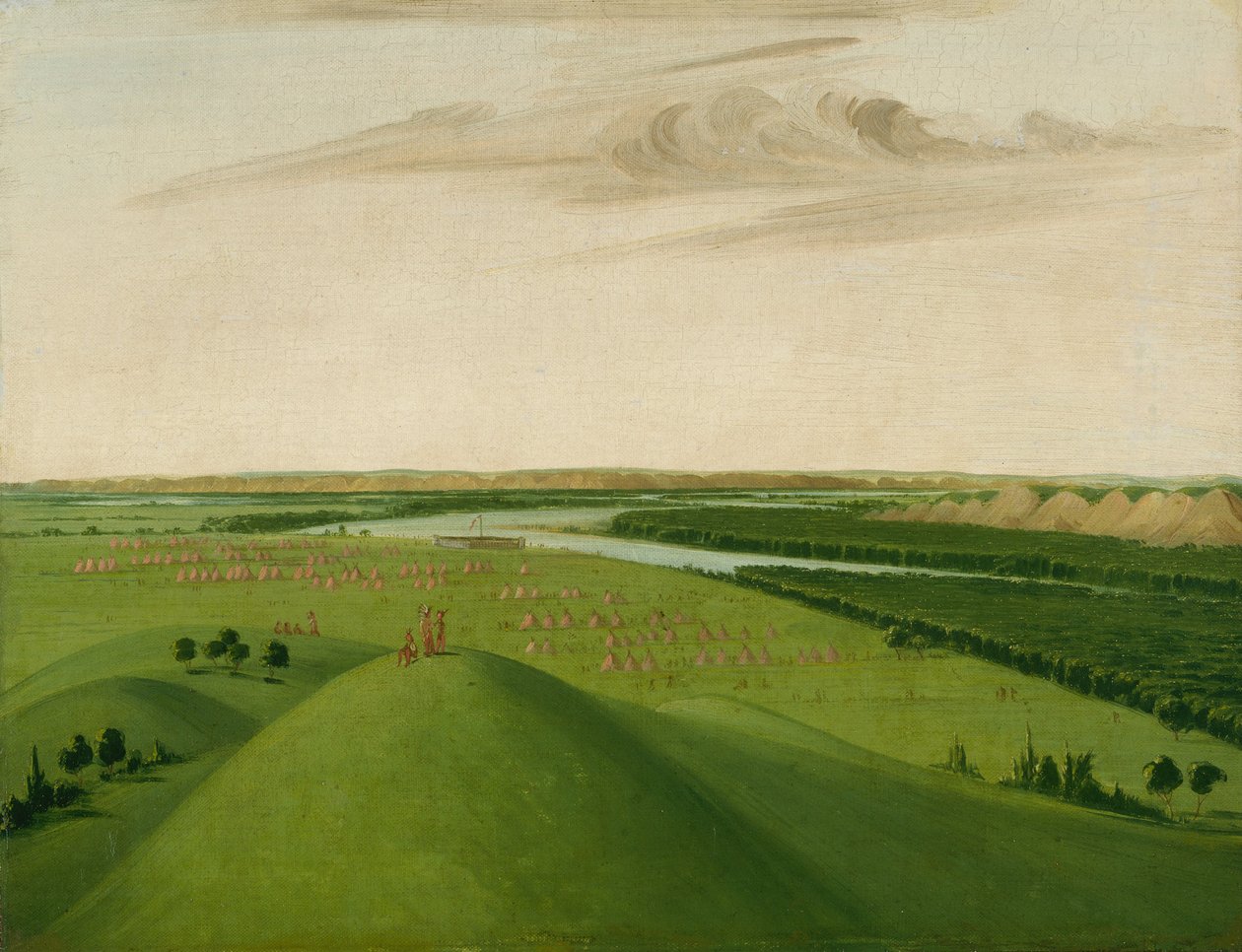 Fort Union, embouchure de la rivière Yellowstone, 2000 miles en amont de St. Louis - George Catlin