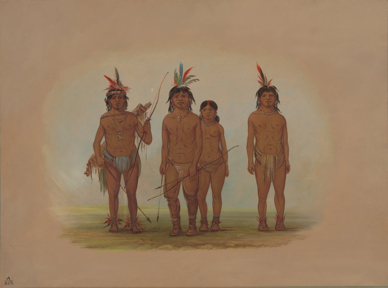 Quatre Indiens Macouchi, 1854-1869 - George Catlin