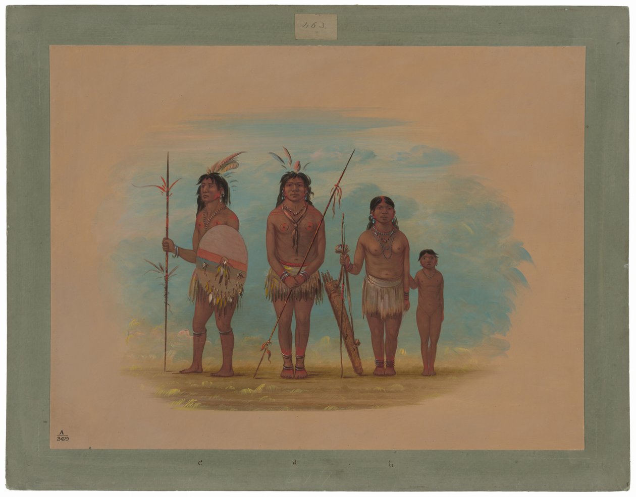 Quatre Indiens Xingu - George Catlin