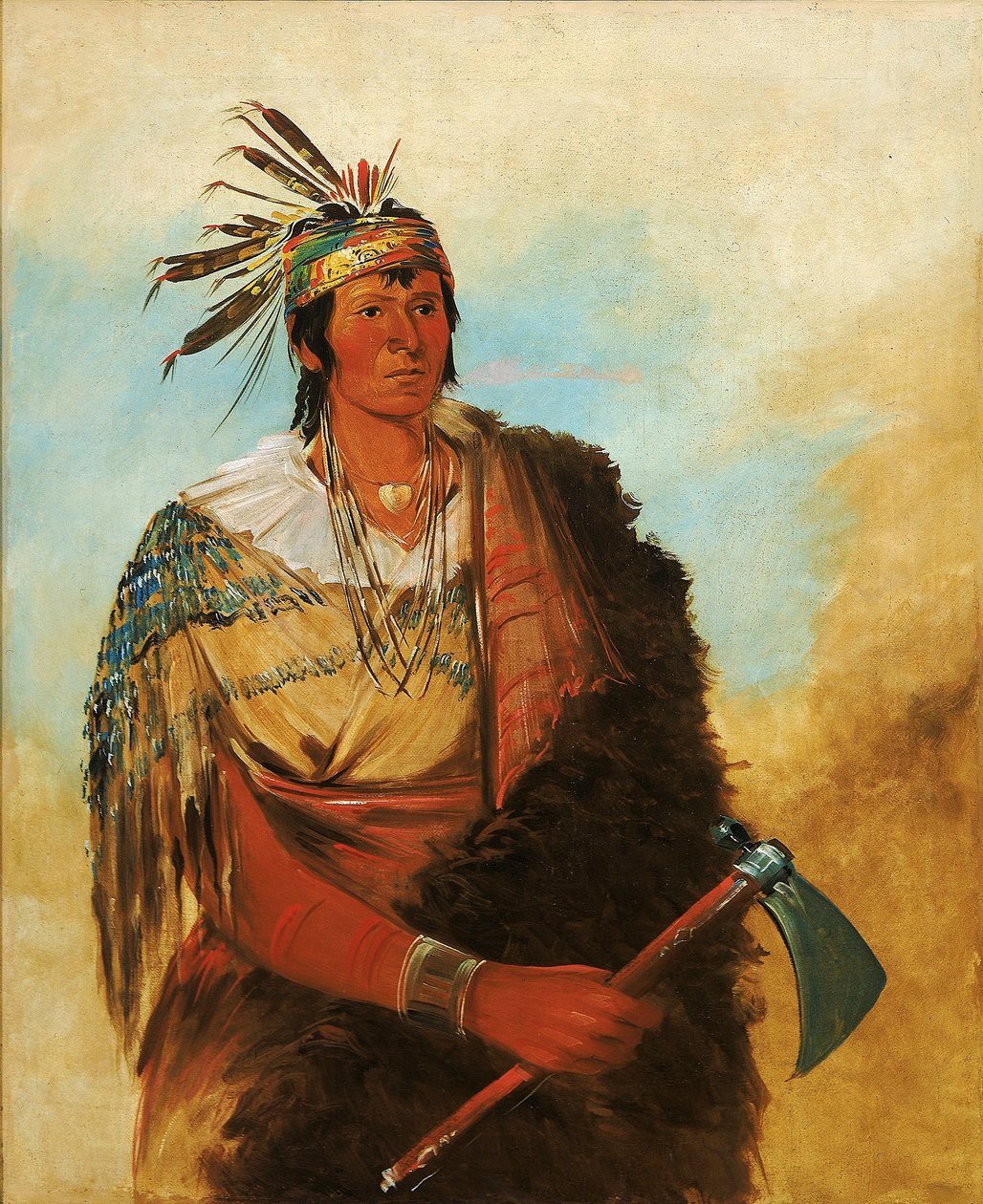 Go-to-ków-páh-ah, se tient seul, un brave distingué - George Catlin