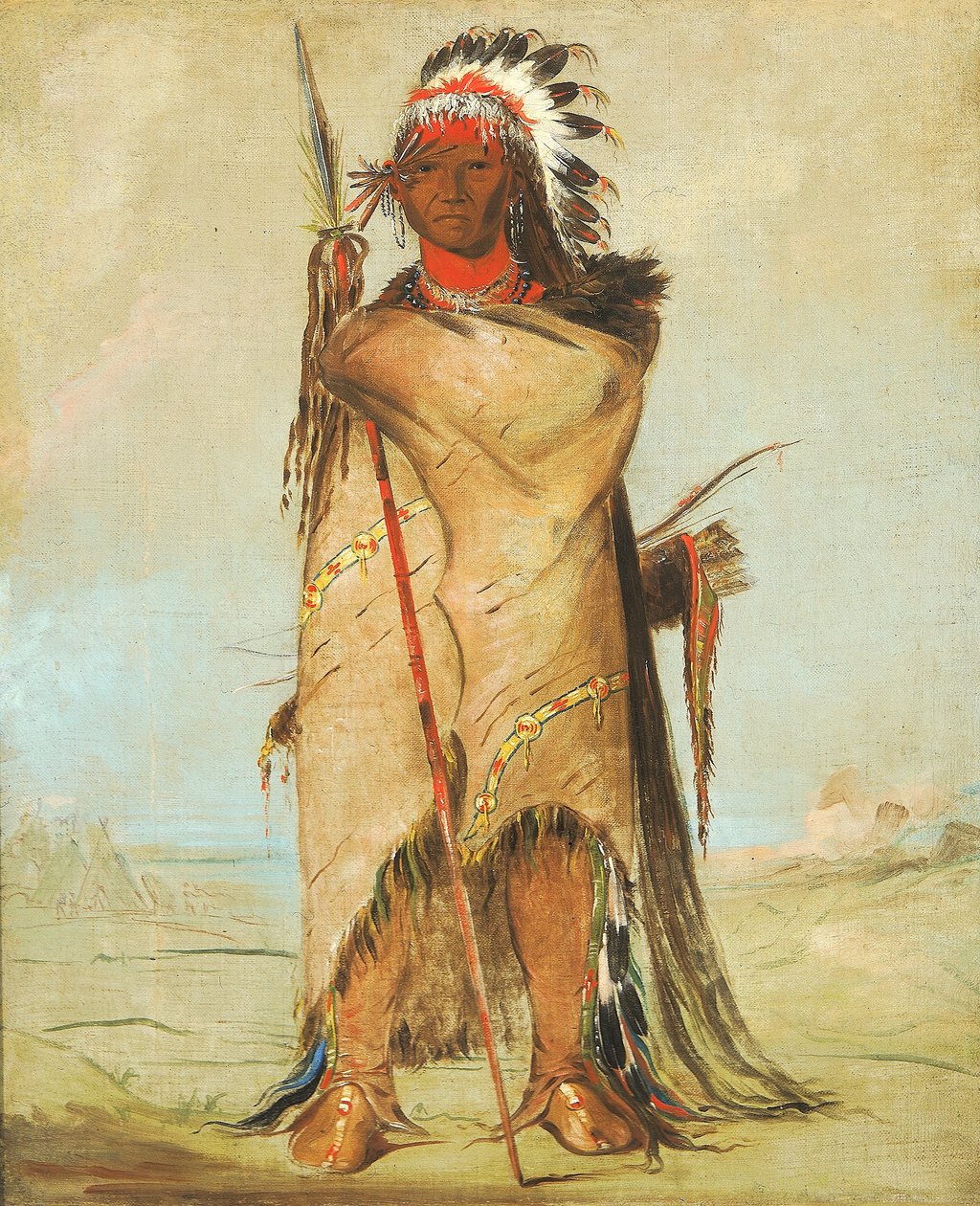 Snow-on-the-Lake, le courageux - George Catlin