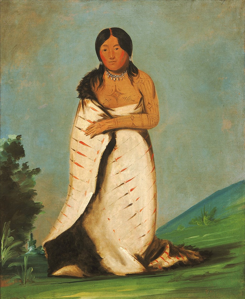 Hee-láh-dee, Fontaine pure, épouse de La Fumée - George Catlin