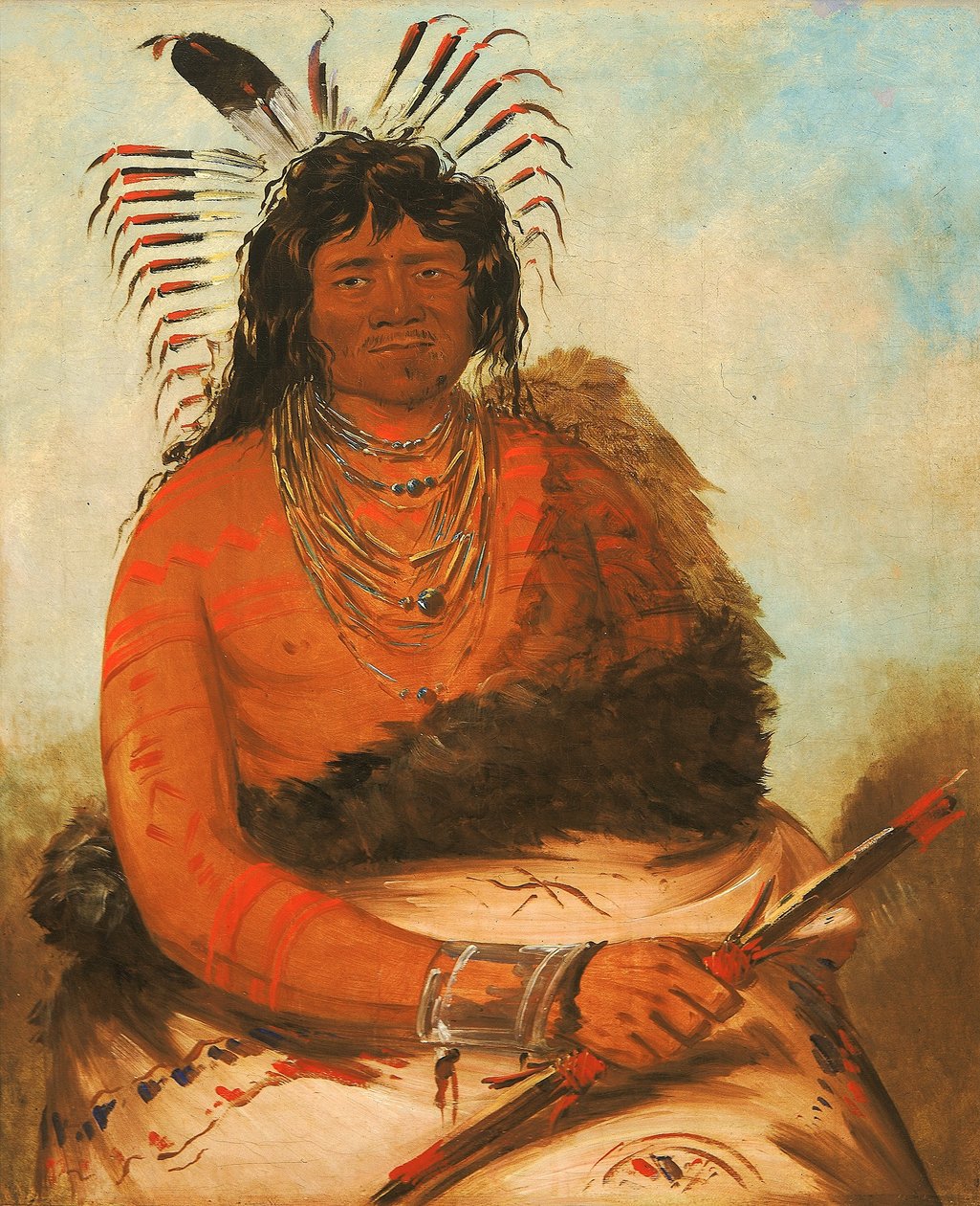 Háh-nee, le castor, un guerrier - George Catlin