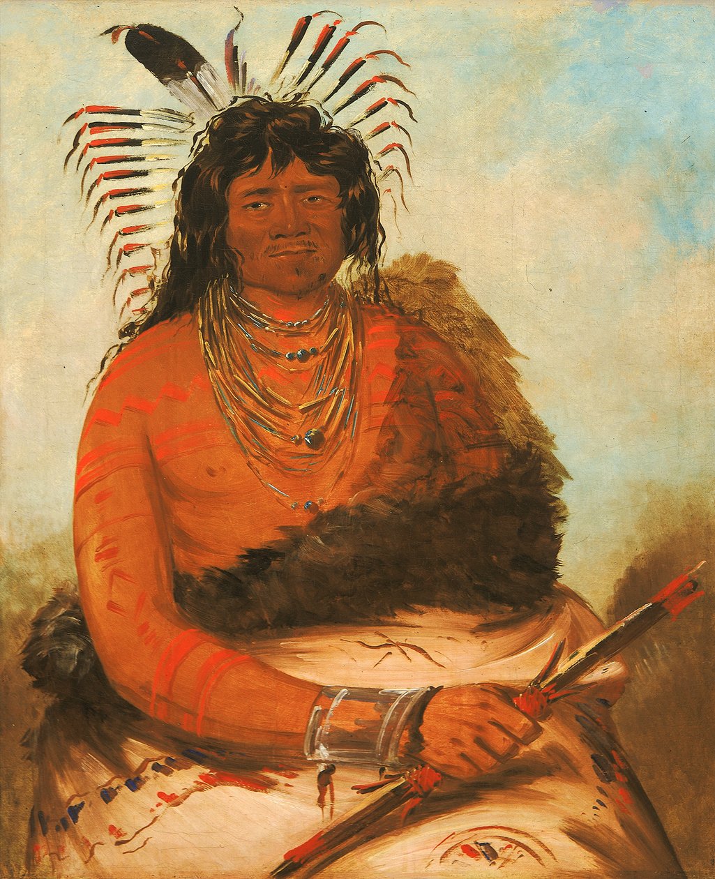 Hah-nee, Le Castor, un guerrier - George Catlin
