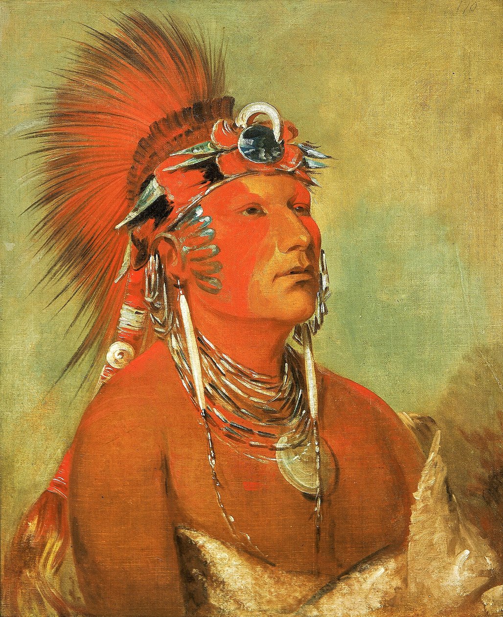 Jee-hé-o-hó-shah, ne peut être jeté à terre, un guerrier - George Catlin