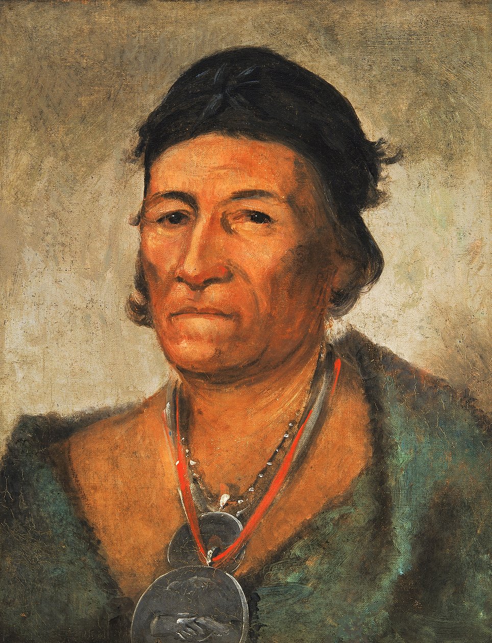 Ko-mán-i-kin, Grande Vague, un vieux et distingué chef, 1831 - George Catlin