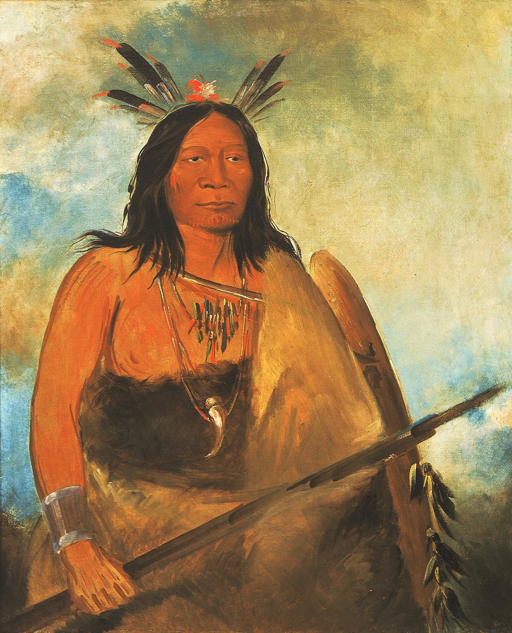 Kots-o-kó-ro-kó, cheveux du cou du taureau, un chef - George Catlin