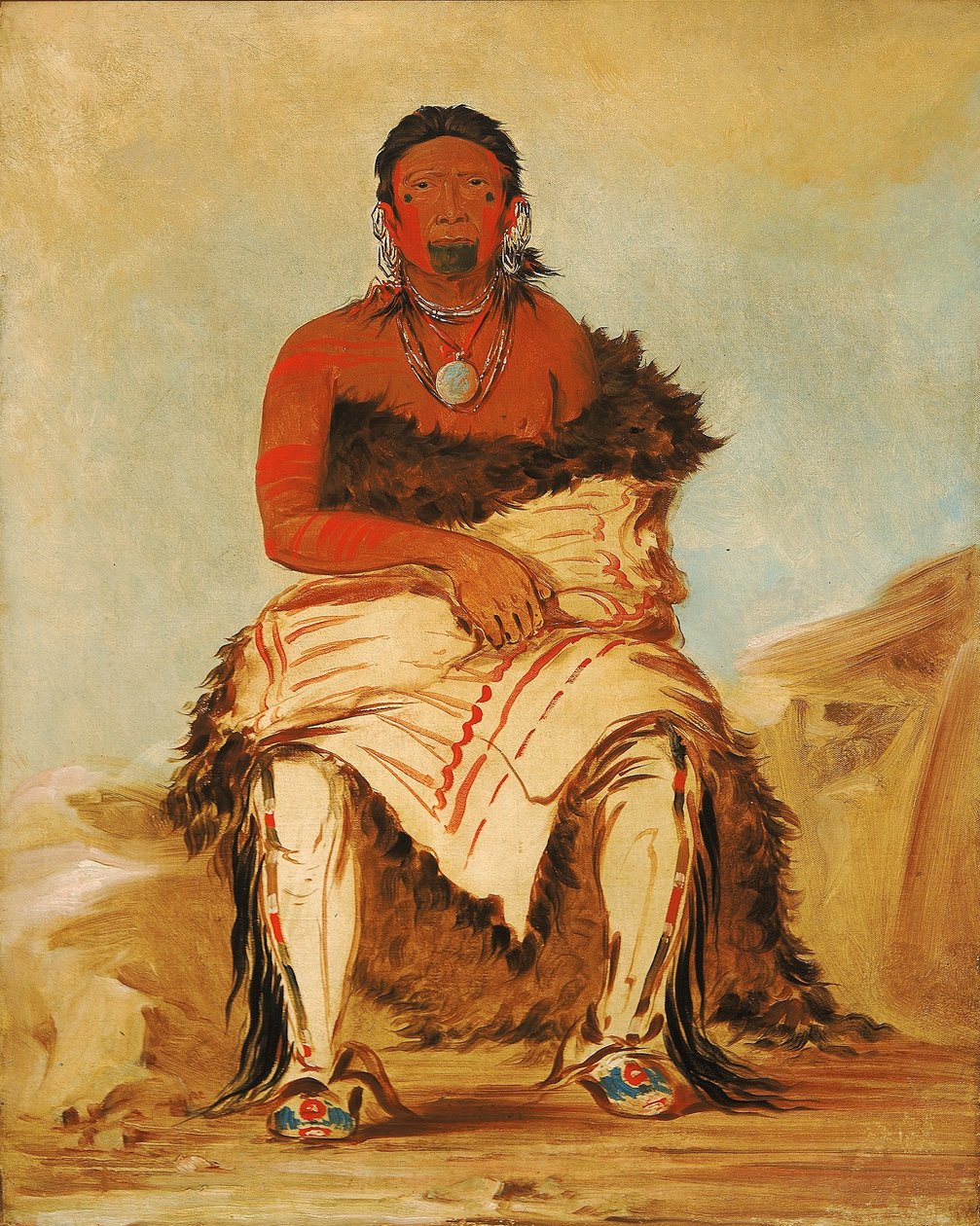 Lá-shah-le-stáw-hix, Man Chief, un Pawnee républicain - George Catlin