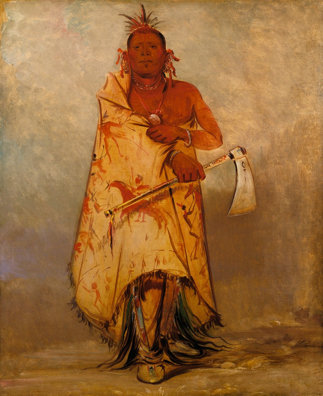 Le-sháw-loo-láh-le-hoo, Big Elk, chef des Skidi (loups) Pawnee - George Catlin
