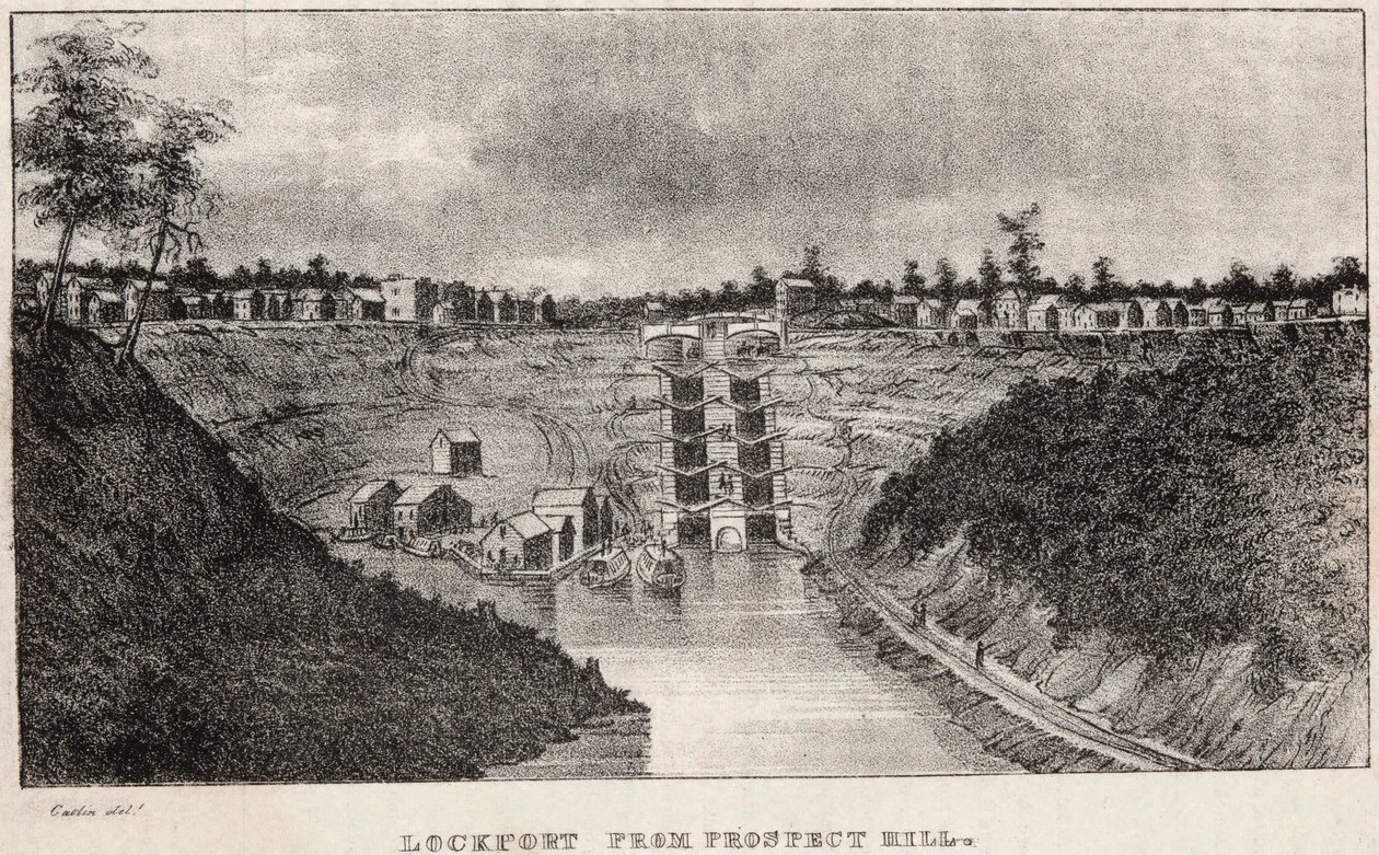 Lockport depuis Prospect Hill - George Catlin