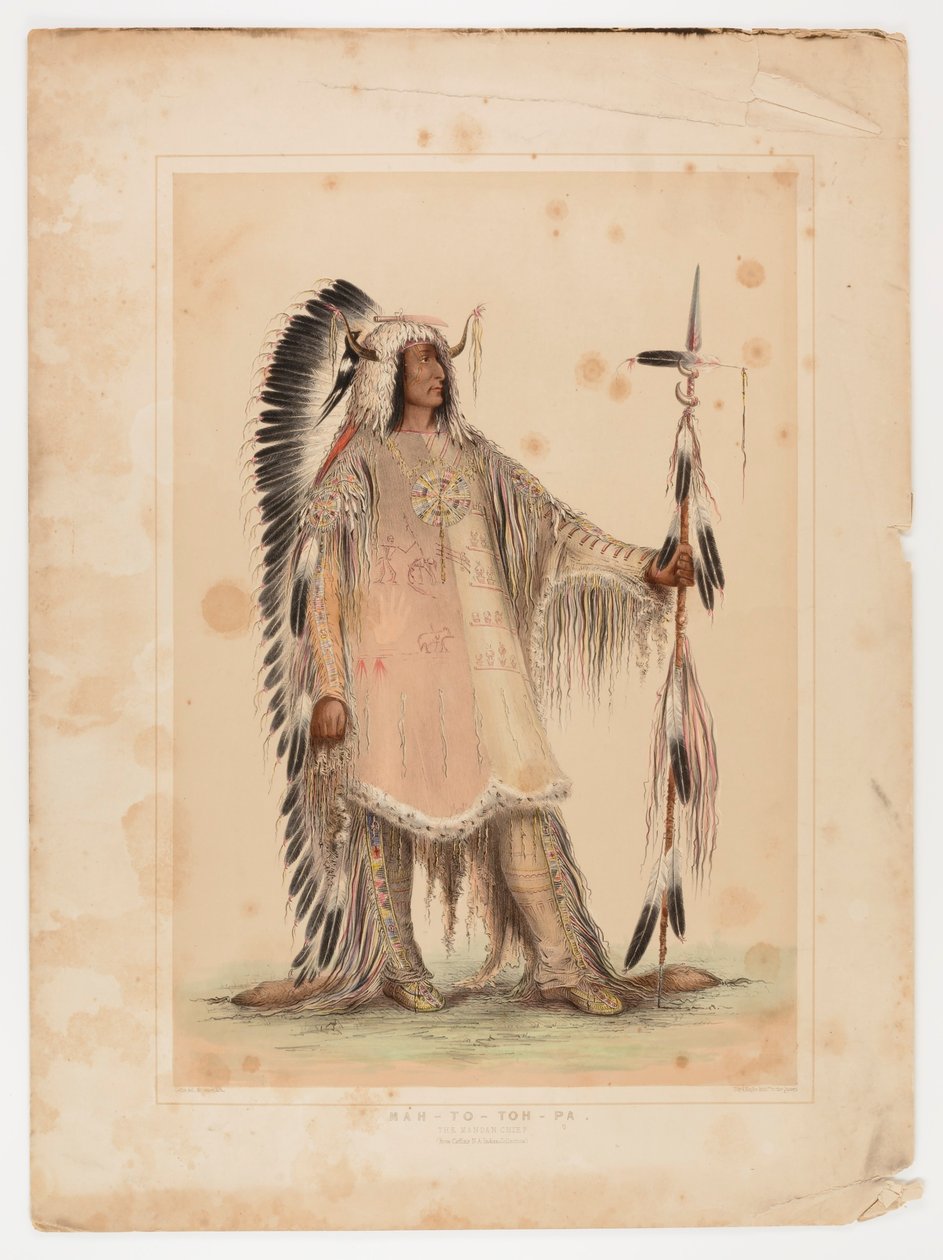 Mah-to-toh-pa, le chef des Mandans - George Catlin