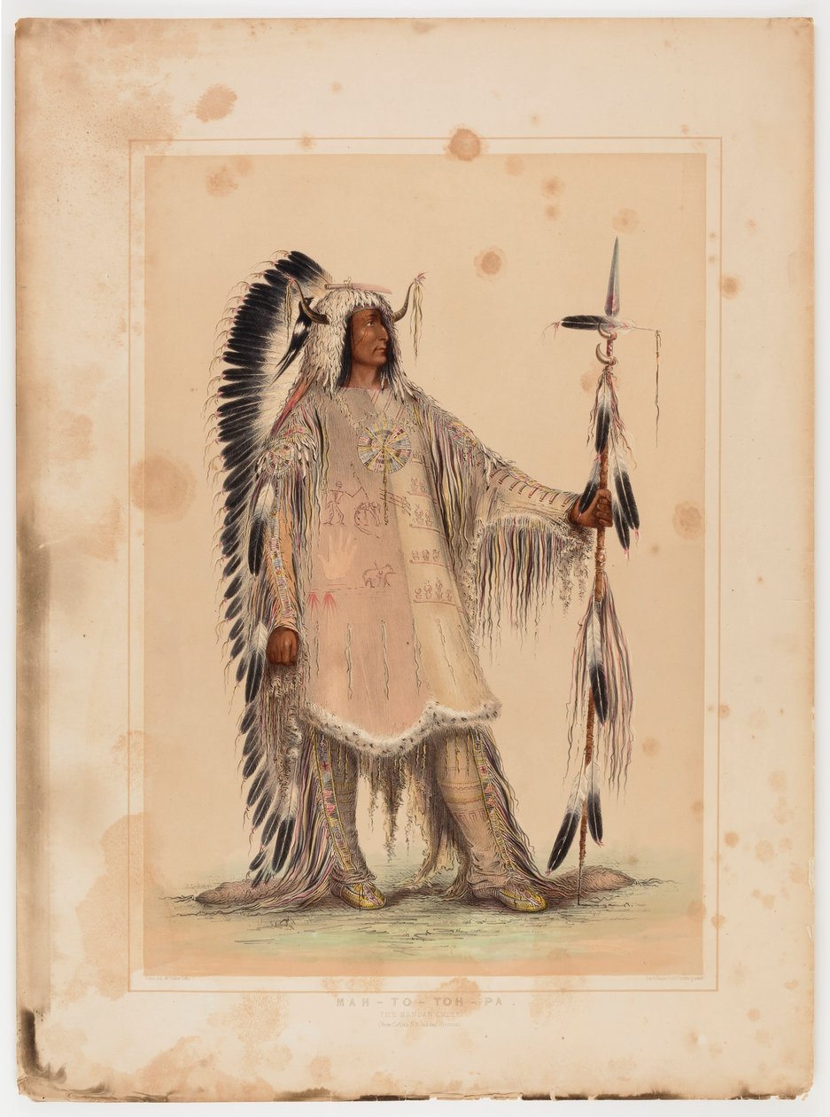 Mah-to-toh-pa, le chef des Mandans - George Catlin