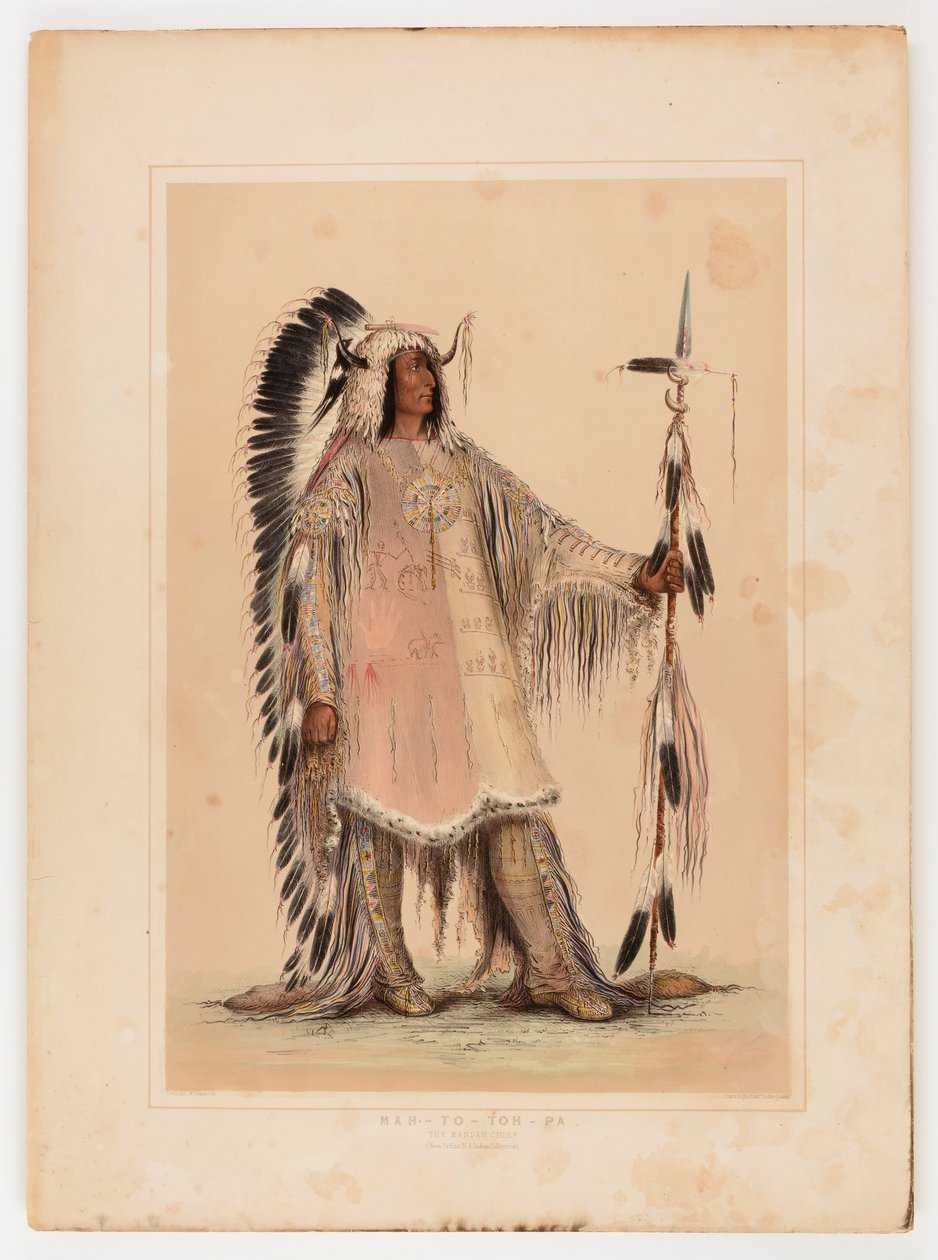 Mah-to-toh-pa, le chef des Mandans - George Catlin