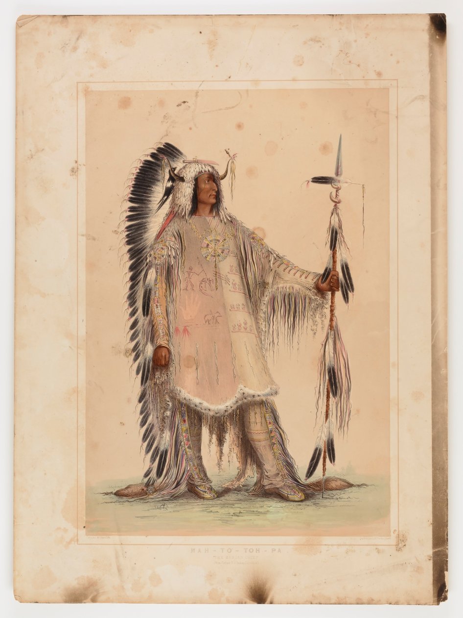 Mah-to-toh-pa, le chef des Mandans - George Catlin