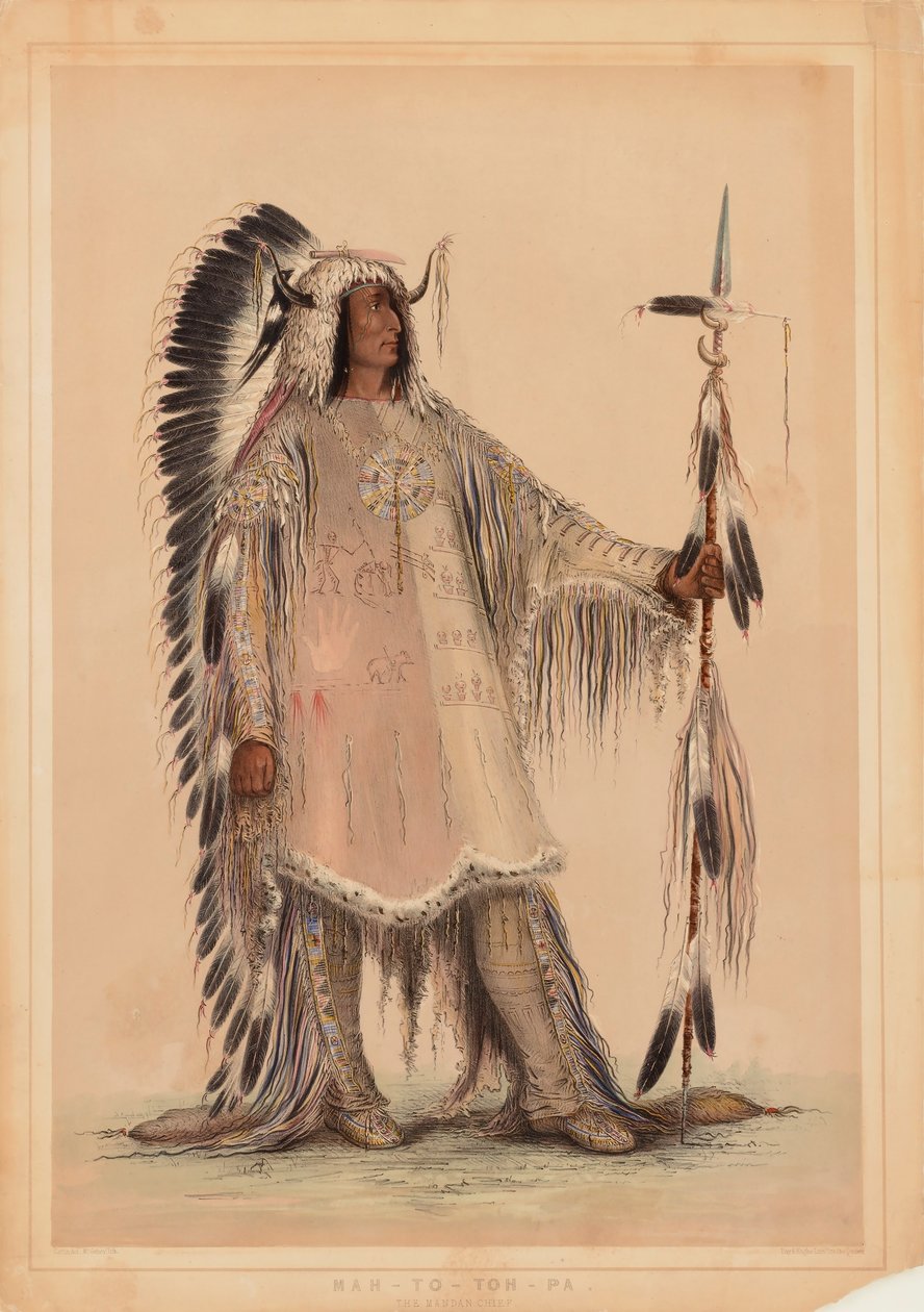 Mah-to-toh-pa, le chef des Mandans - George Catlin