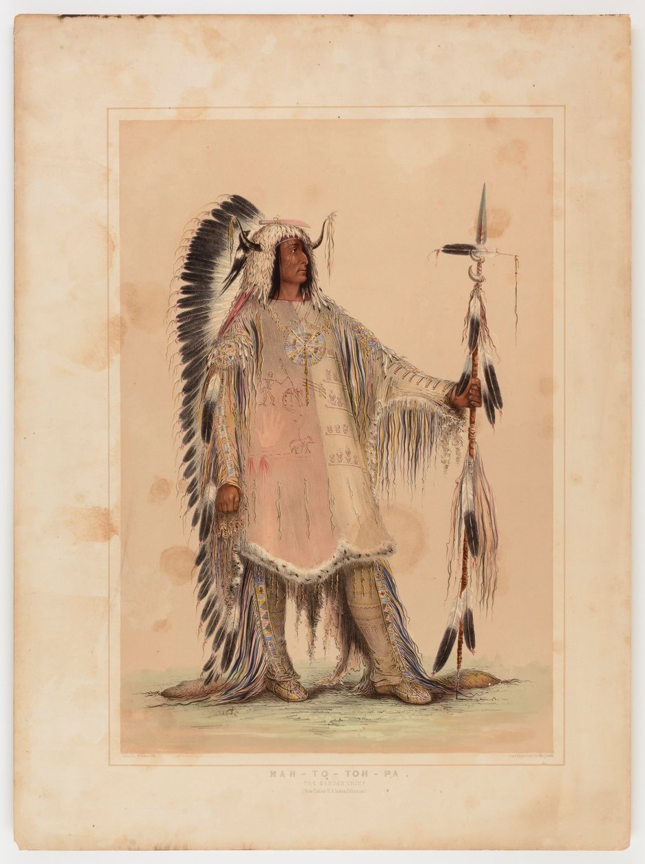 Mah-to-toh-pa, le chef mandan - George Catlin