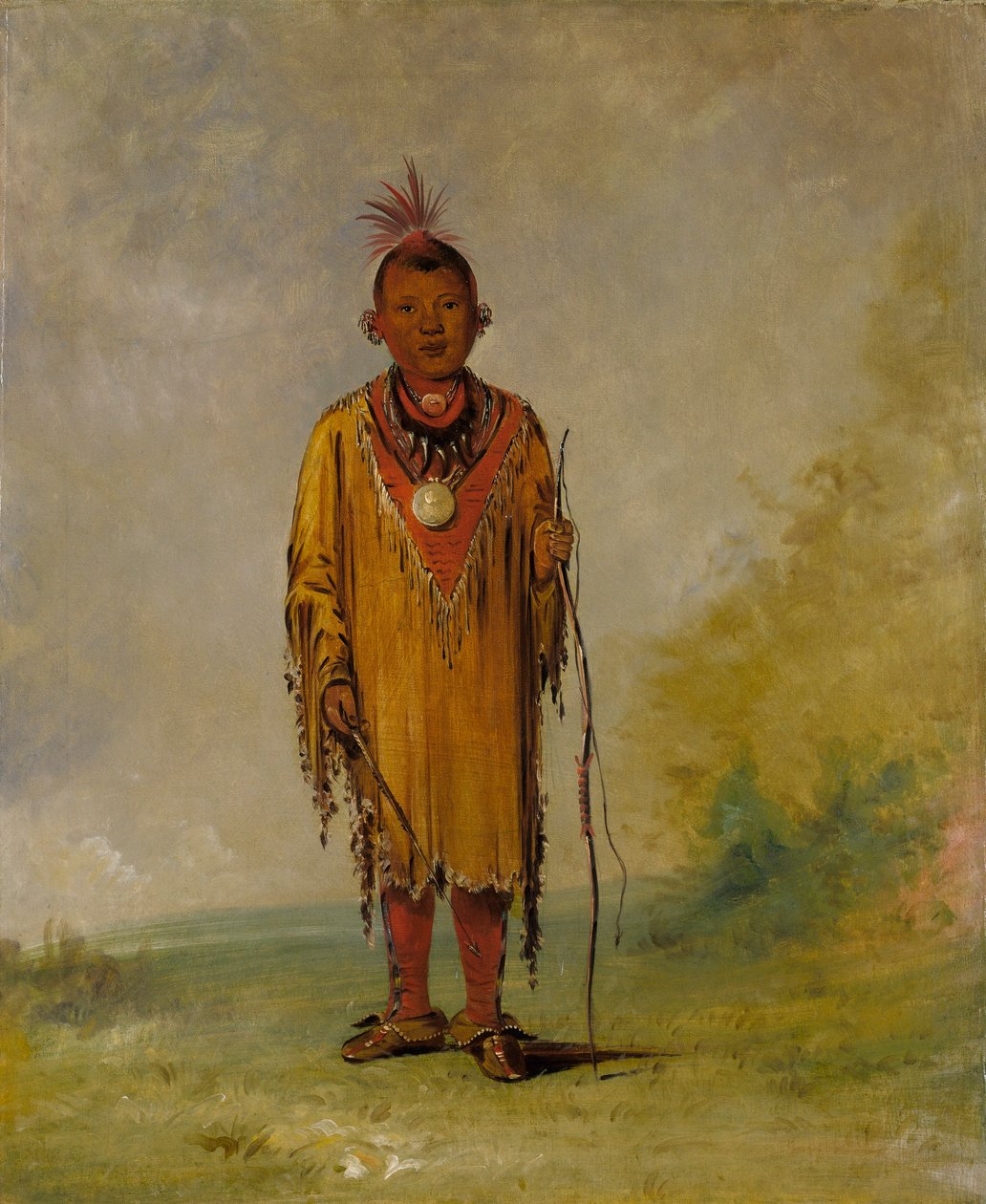 Me-sóu-wahk, Poil de cerf, Fils préféré de Kee-o-kúk - George Catlin